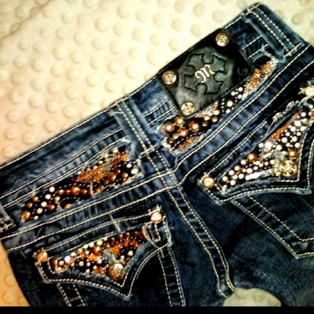 Miss Me Jeans Size 24 Low Rise Skinny Leg Crop - Picture 5 of 12